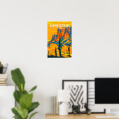 Superstiative Berge Arizona Vintag Poster (Heimbüro)