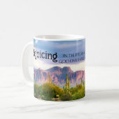 Superstil Berge Arizona Wüste Soft Lila Kaffeetasse (Vorderseite Links)