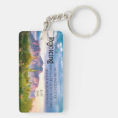 Superstil Berge Arizona Wüste Soft Lila Schlüsselanhänger (Rückseite)