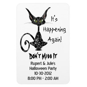 Superstitel Black Cat Save the Date Magnet