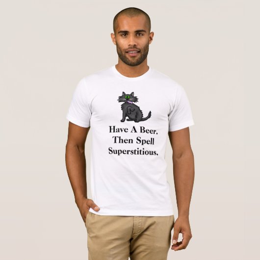 Superstitel Black Cat T - Shirt (Vorne ganz)