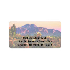 Superstition Berg Arizona Wüstenlandschaft Adressaufkleber