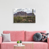 Superstition Berge eingepackte Leinwand (Insitu (Wohnzimmer))