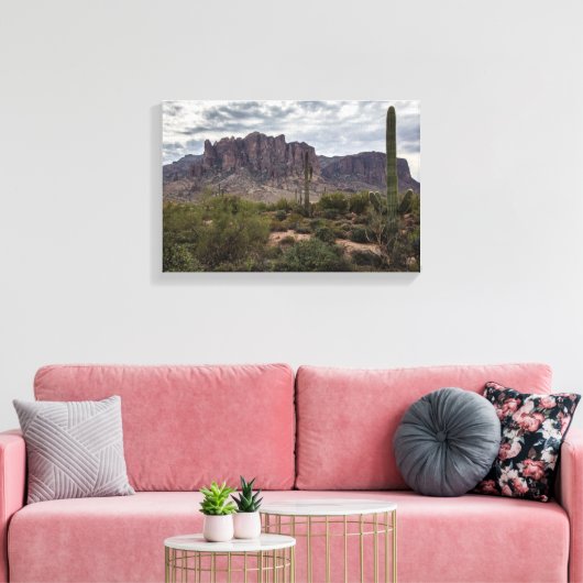 Superstition Berge eingepackte Leinwand (Insitu (Wohnzimmer))