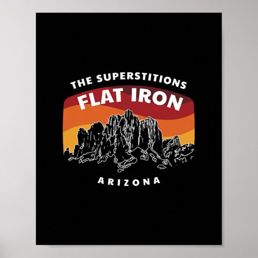 Superstition Flat Iron Arizona Bergwandern  Poster (Vorne)