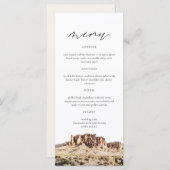 SUPERSTITION MOUNTAIN Watercolor Wedding Menu Card Menükarte (Vorne/Hinten)
