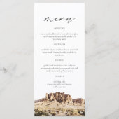 SUPERSTITION MOUNTAIN Watercolor Wedding Menu Card Menükarte (Vorderseite)