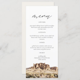 SUPERSTITION MOUNTAIN Watercolor Wedding Menu Card Menükarte