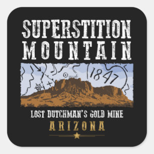 SUPERSTITION MOUNTAINS ARIZONA QUADRATISCHER AUFKL AUFKLEBER