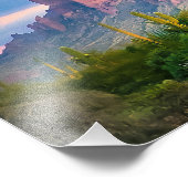 Superstition Mountains Arizona Wüste Lila 36x12 Fotodruck (Ecke)