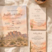 Superstition Mountains Arizona Wüstenhochzeit RSVP