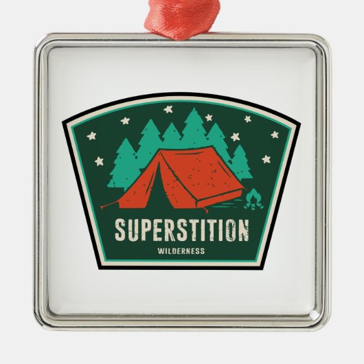 Superstition Wilderness Arizona Camping Ornament Aus Metall (Vorne)