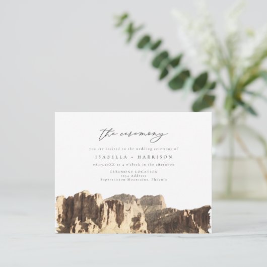 SUPERSTITUTION Wüstenhochzeit INVI Einladung (Stehend Vorderseite)