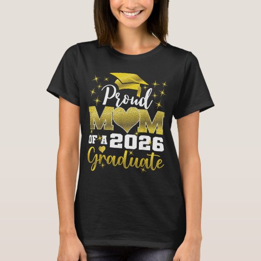 Superstolze Mutter des Abiturienten 2026 Abschluss T-Shirt (Vorderseite)
