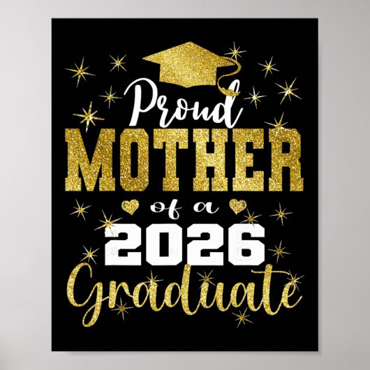Superstolze Mutter des Absolventen von 2026 Senior Poster (Vorne)