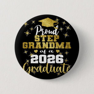 Superstolze Stief-Oma des Absolventen von 2026 Gra Button