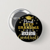 Superstolze Stief-Oma des Absolventen von 2026 Gra Button (Vorne & Hinten)