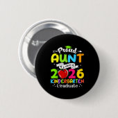 Superstolze Tante des Absolventen von 2026, großar Button (Vorne & Hinten)