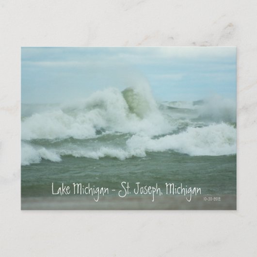Superstorm Sandy Waves auf der Postkarte von Michi (Vorderseite)