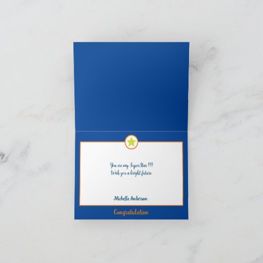 Superstrar-Gratulationskarte Dankeskarte (Innenseite)