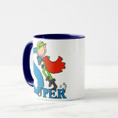 SuperStrichmännchen-Held Tasse (Vorderseite Links)