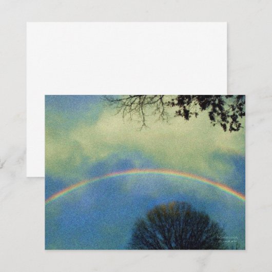 Superstyle Regenbogen-Einladung Einladung (Vorne/Hinten)