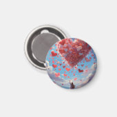 Supersüße Herzen am Himmel Magnet (Vorderseite/Rückseite)