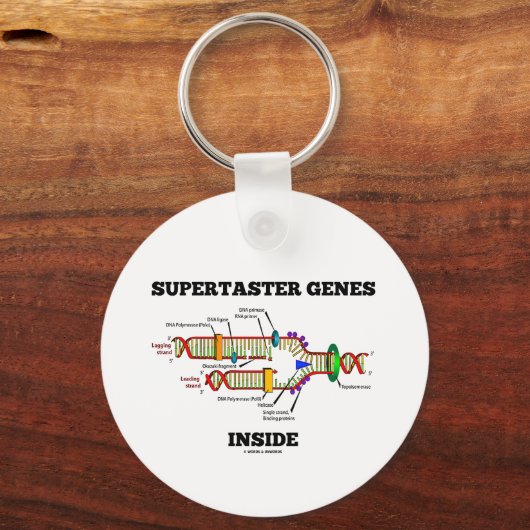 Supertaster Genes Inside (DNA-Replikation) Schlüsselanhänger (Vorderseite)