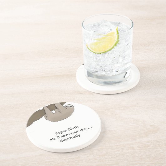 SuperTrägheits-Held Sandstein Untersetzer (Seite)