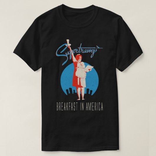 Supertramp-Frühstück in Amerika T-Shirt (Design vorne)