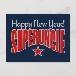 SUPERUNCLE New Year Postcard Feiertagspostkarte