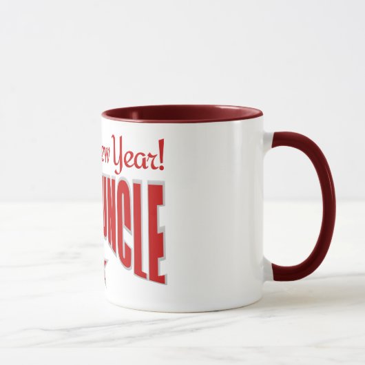 SUPERUNCLE New Year Tasse - wählen Sie Stil & Farb (Rechts)