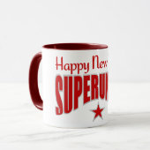 SUPERUNCLE New Year Tasse - wählen Sie Stil & Farb (Vorderseite Links)