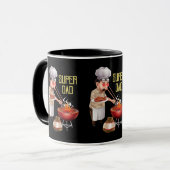 SuperVater-Cookout-Illustration | Funny Vathday Tasse (Vorderseite Links)