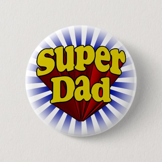 SuperVater, Superhero rot/Gelb/Blau Button (Vorderseite)