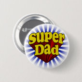 SuperVater, Superhero rot/Gelb/Blau Button (Vorne & Hinten)