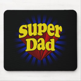 SuperVater, Superhero rot/Gelb/Blau Mousepad