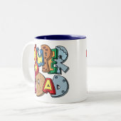 SuperVater Zweifarbige Tasse (Vorderseite Links)