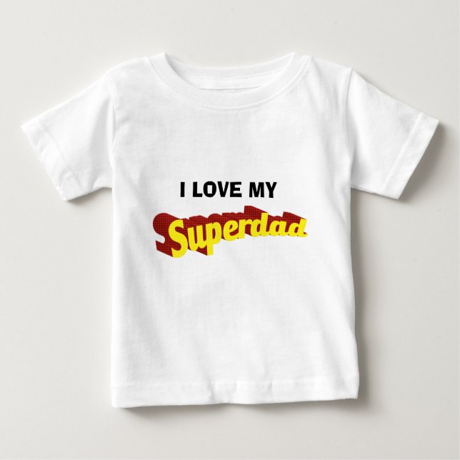 SuperVatervati ist mein Superhero-Comictext Baby T-shirt (Vorderseite)