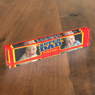 Supervati scherzt Namen und Namensplakette