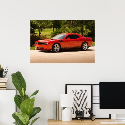 Supervisor Dodge Challenger Poster (Heimbüro)