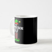 Supervisor Elf Family Matching Group Funny Christm Kaffeetasse (Vorderseite Links)