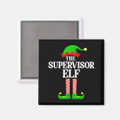 Supervisor Elf Family Matching Group Funny Christm Magnet (Vorderseite/Rückseite)