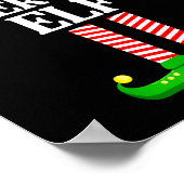 Supervisor Elf Family Matching Group Funny Christm Poster (Ecke)