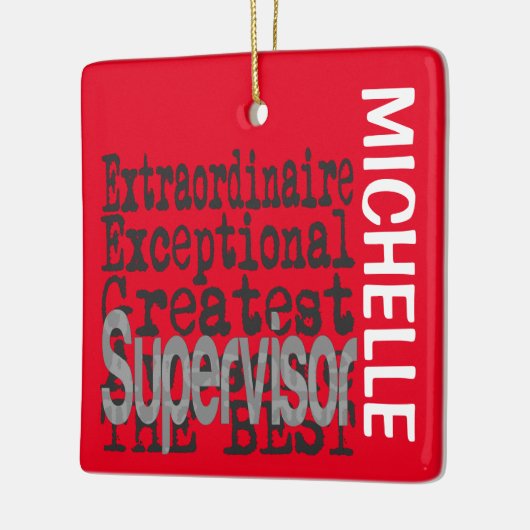 Supervisor Extraordinaire CUSTOM Keramikornament (Links)