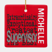 Supervisor Extraordinaire CUSTOM Keramikornament (Rückseite)