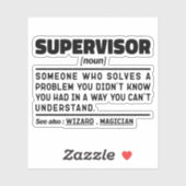 Supervisor Noun Definition Management Vater Sarcas Aufkleber (Blatt)