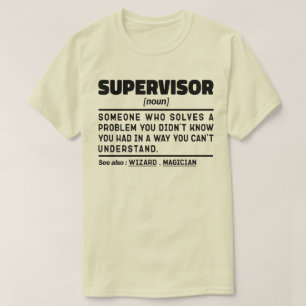 Supervisor Noun Definition Management Vater Sarcas T-Shirt