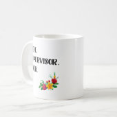 Supervisor-Wertschätzung danke Ihnen Geschenkidee Kaffeetasse (Vorderseite Links)