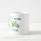 Supervisor-Wertschätzung danke Ihnen Geschenkidee Kaffeetasse (Vorderseite Links)